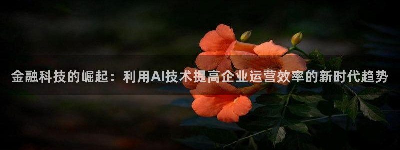 金融科技的崛起：利用AI技术提高企业运营效率的新时代趋势