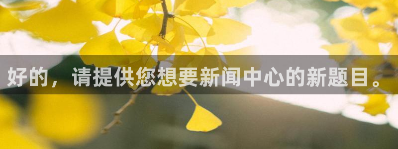 好的，请提供您想要新闻中心的新题目。