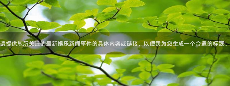 请提供您所关注的最新娱乐新闻事件的具体内容或链接，以便我为您生成一个合适的标题。