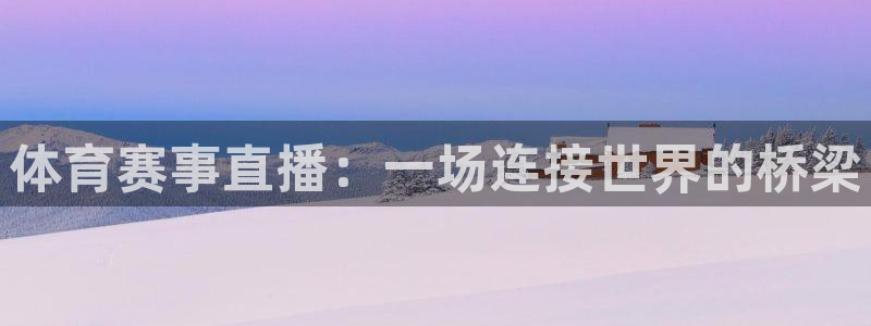 体育赛事直播：一场连接世界的桥梁